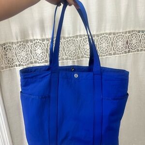 lululemon Blue Tote with Exterior Pockets